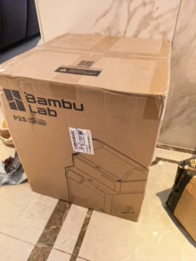 Tuo Zhu, Bambu Lab P2S Combo 3D printer, the original packag - Photo taken in person